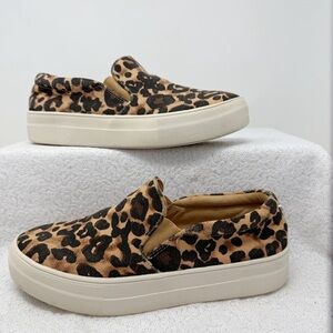 Steve Madden Gills- women’s brown Leopard Sneakers Casual 7.5 women’s.